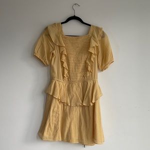 Yellow low back free people dress